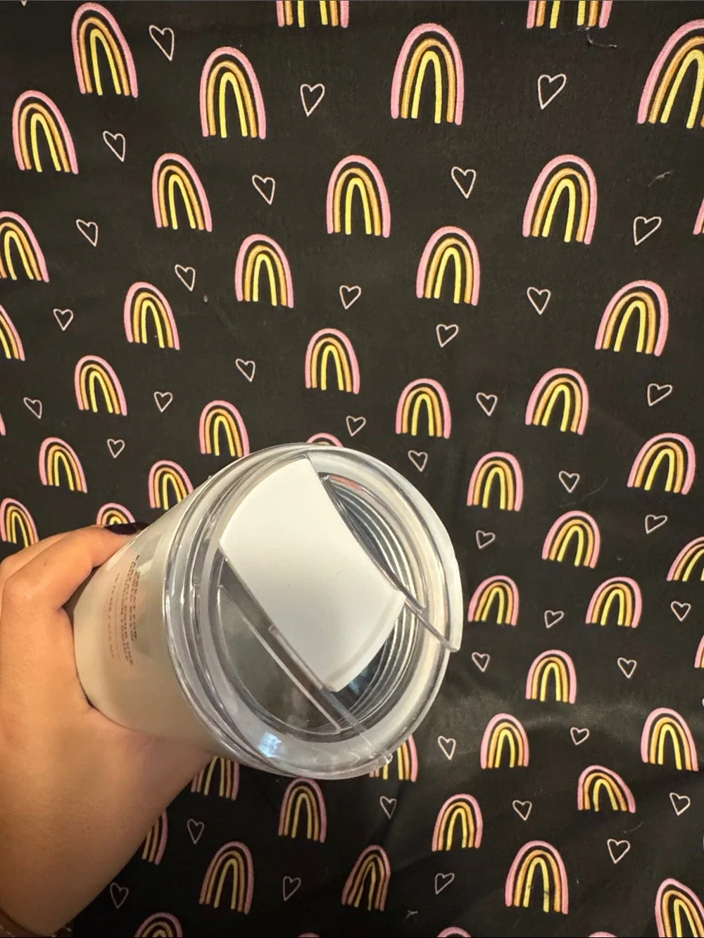 Starbucks Holiday 2021 White Stainless Steel Tumbler with Clear Lid